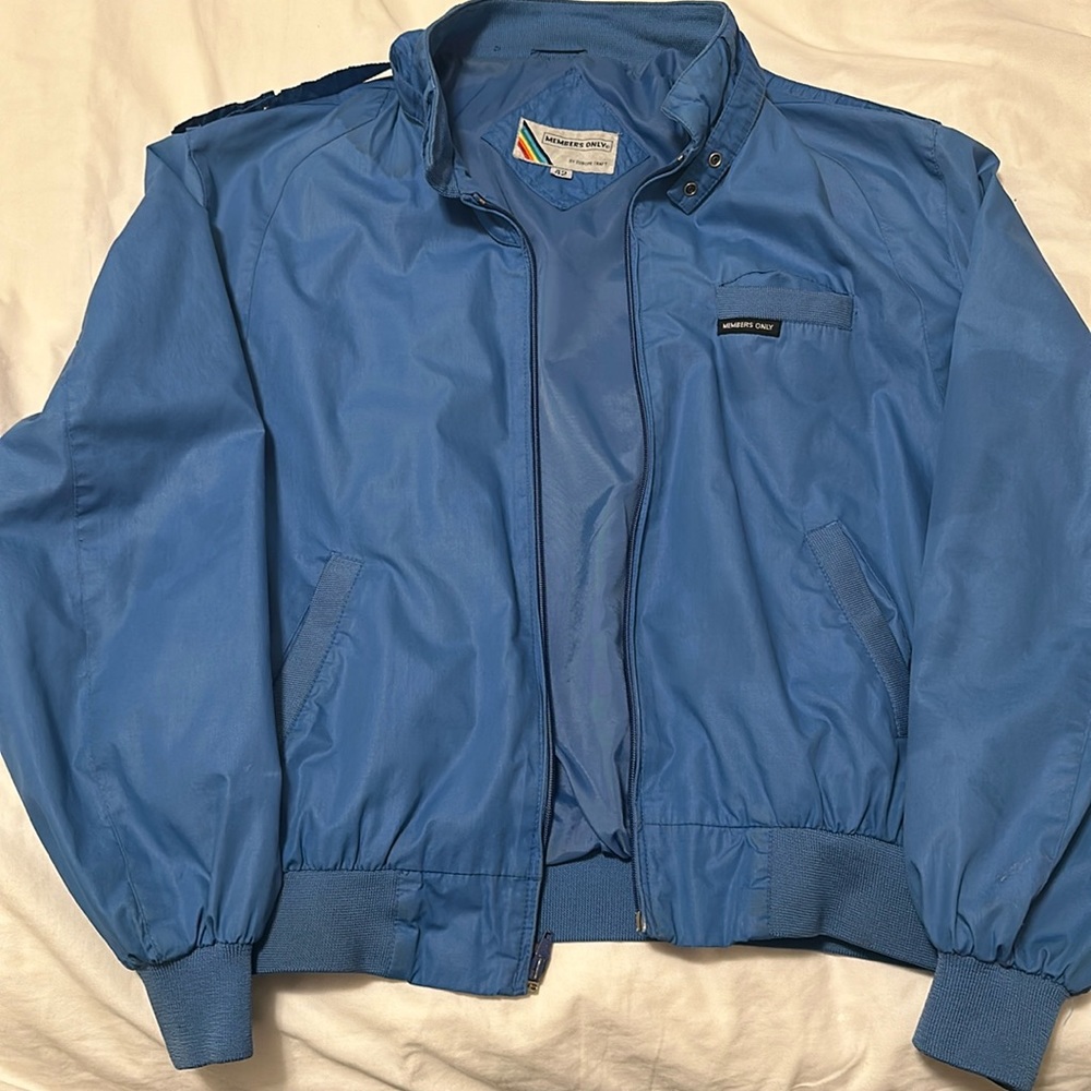 vintage 1980s blue members only jacket